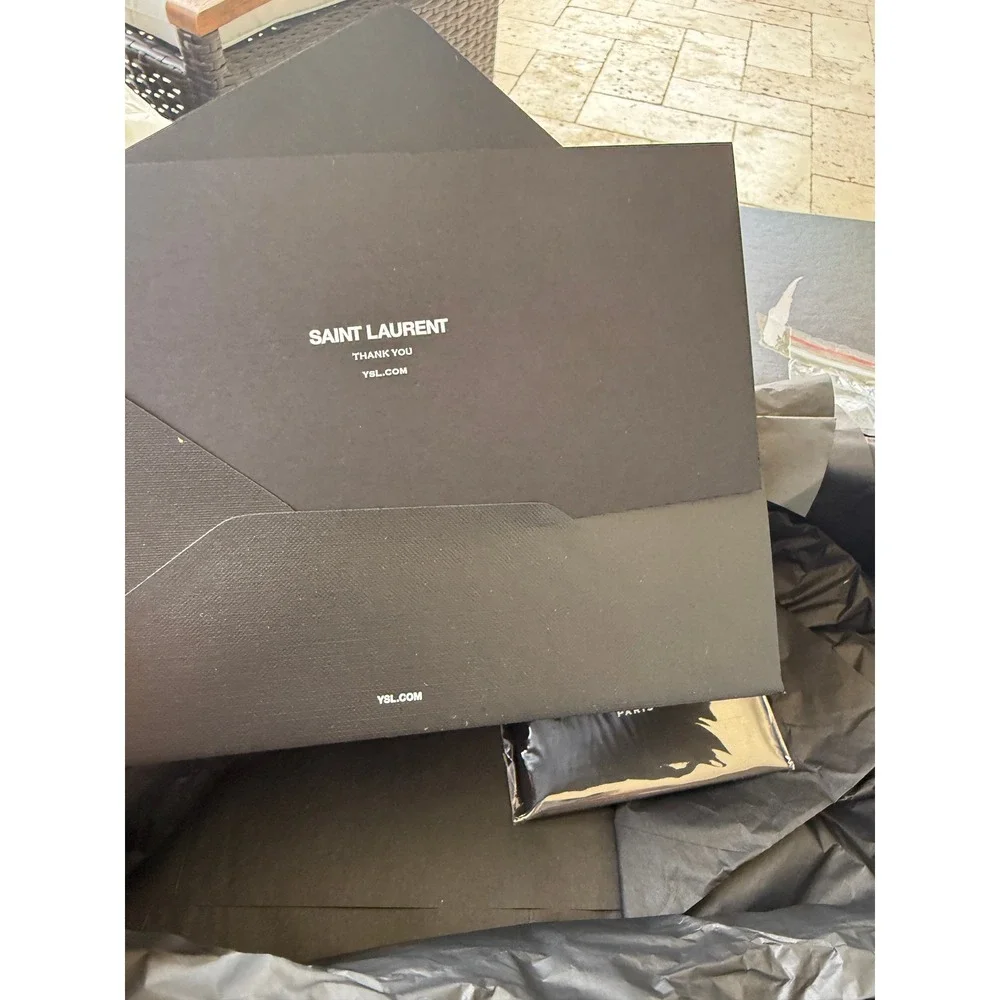 Saint Laurent 13 x 9 box w/ paper - embellishments - Thank you card